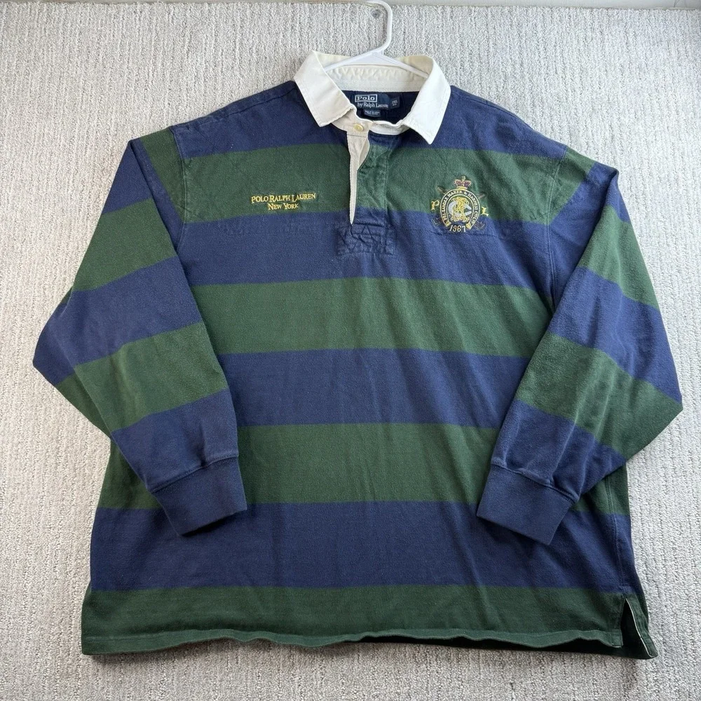 Polo Ralph Lauren Rugby Polo Men's Size 2XB Long Sleeve Crest